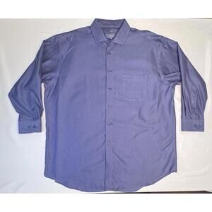 Joseph Abboud Men's Button-Up Shirt, Blue, Long Sleeve, Size 18-32/33